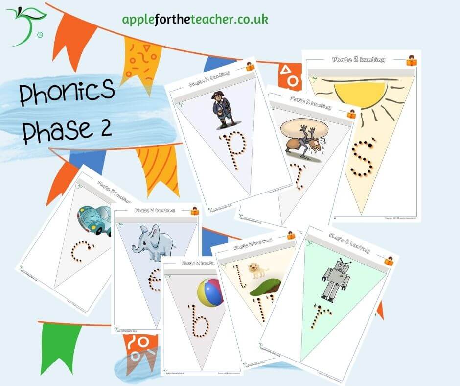 Phonics Phase 2 Bunting